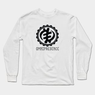 Africa Sankofa Adinkra Symbols "Omnipresence" Black. Long Sleeve T-Shirt